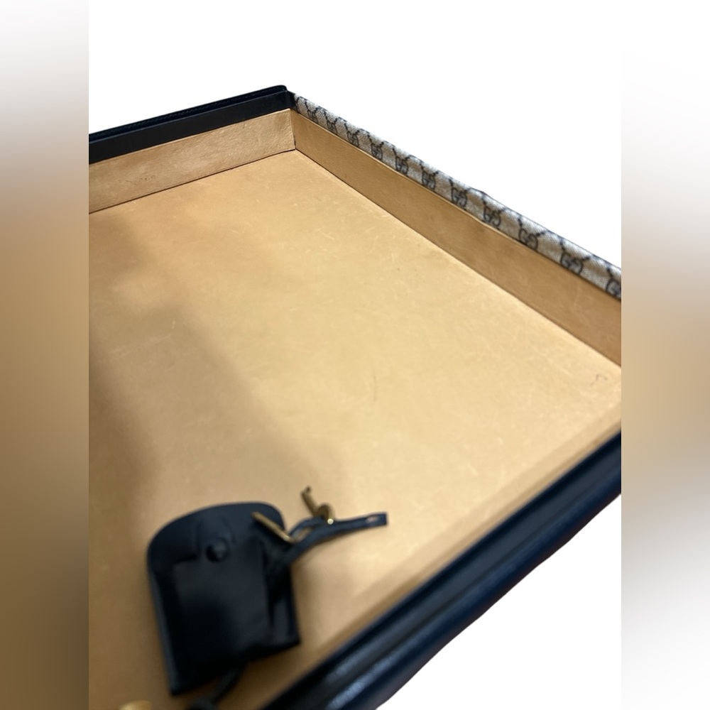 Vintage GUCCI authentic briefcase attache dark navy blue - Picture 11 of 14